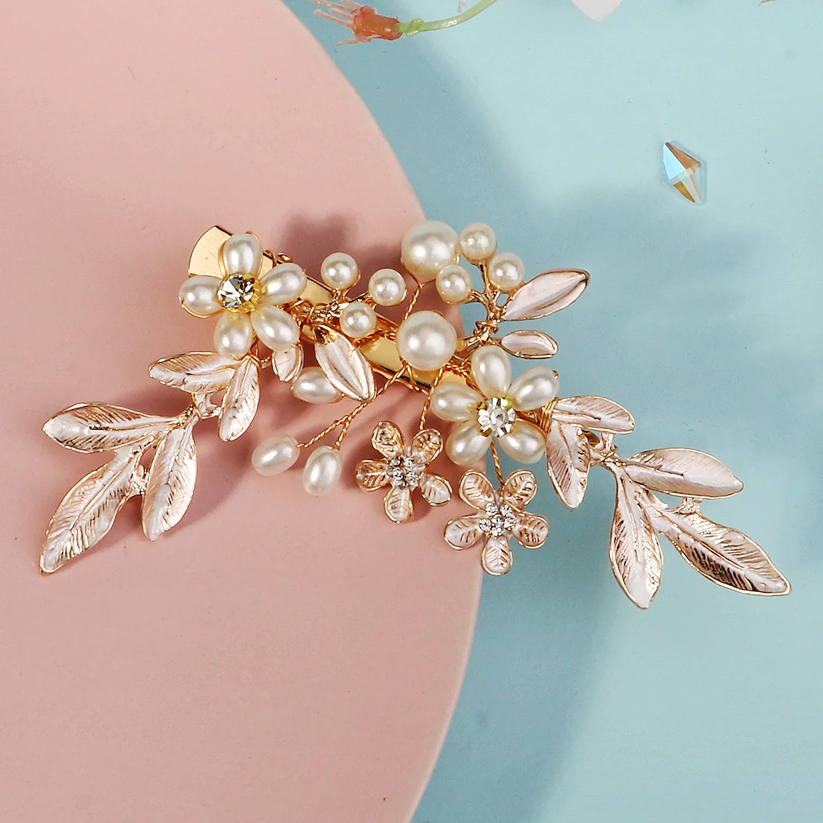 Mode Perlen Hochzeit Haar Schmuck Zugang Legierung Kunst Elegante Braut Kristall Haarnadel Hochzeit Schmuck Schönheit Haar Zubehör – Detail 8