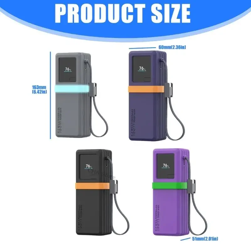 165W 20000mAh PB2165 PowerBank 쉘 홀더용 프리미엄 실리콘 보호 케이스 완벽한 핏과 내구성 커버