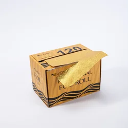 Premium Embossed Hair Foil with Anti - Slip Texture for Professional Salon Hair Dye & Styling (Gold)
