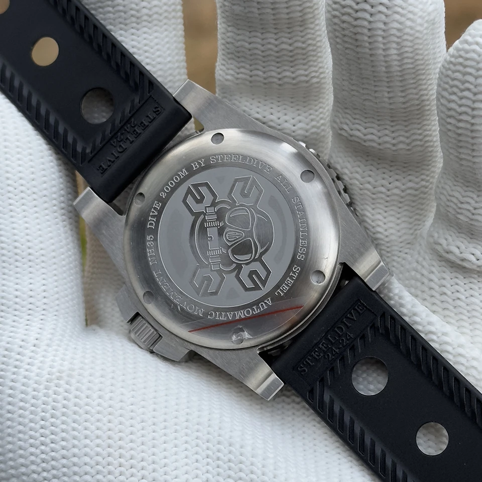 STEELDIVE 公式メンズ腕時計 SD1987 46.5MM スチールケース超発光