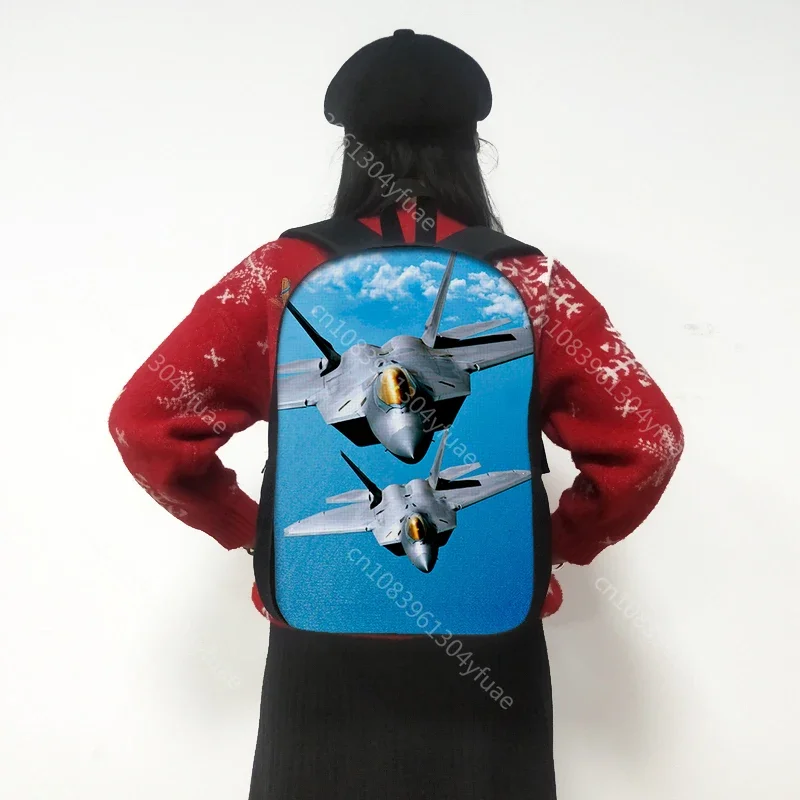 F-15 Eagle Military Fighter Jet Backpack F-22 Raptor Men Travel Bags Teenager Boys Children School Bags Male Rucksack Bookbag