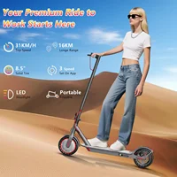 TUYA – Scooter électrique pliable, moteur 350W, batterie 10,5 ah, vitesse maximale de 31 KM/H, pneus résistants à la perforation de 8.5 pouces 2