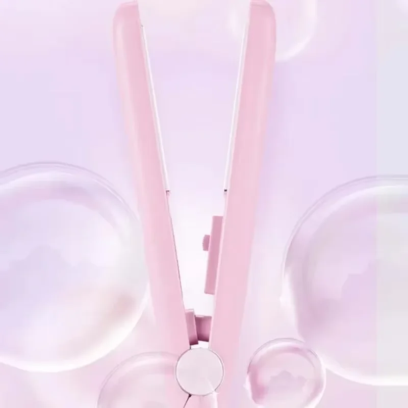 Hair Straightener Mini Clipboard Small Power Plug Curling Girls Air Bangs Portable
