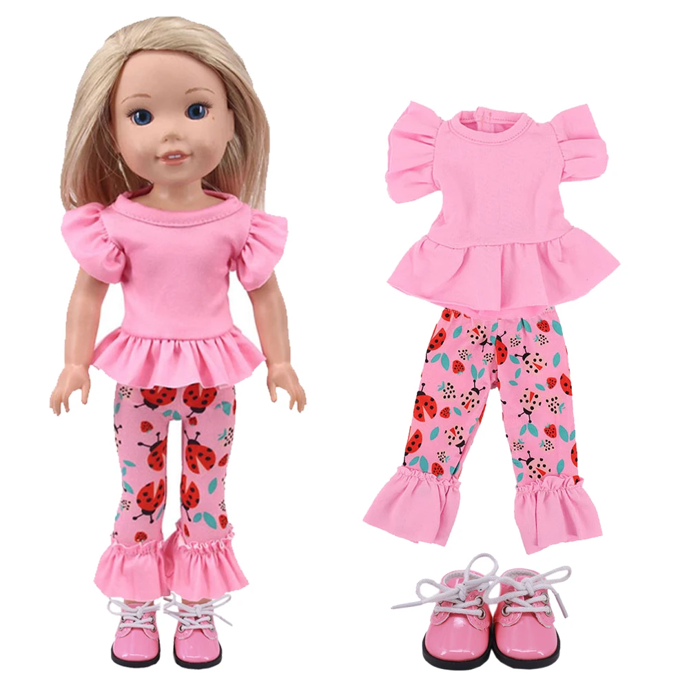 1 conjunto de 14.5-Polegada roupas de boneca bonito casual roupas diárias,  para 32-34cm paola reina boneca acessórios da menina brinquedo presentes  bonecas sapatos - AliExpress