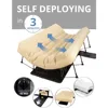Self-Inflating Air Mattress with Built-in Frame,Pump and Wheeled Case,Blow Up Inflatable Rolling Air Bed on Wheels foammattress 3