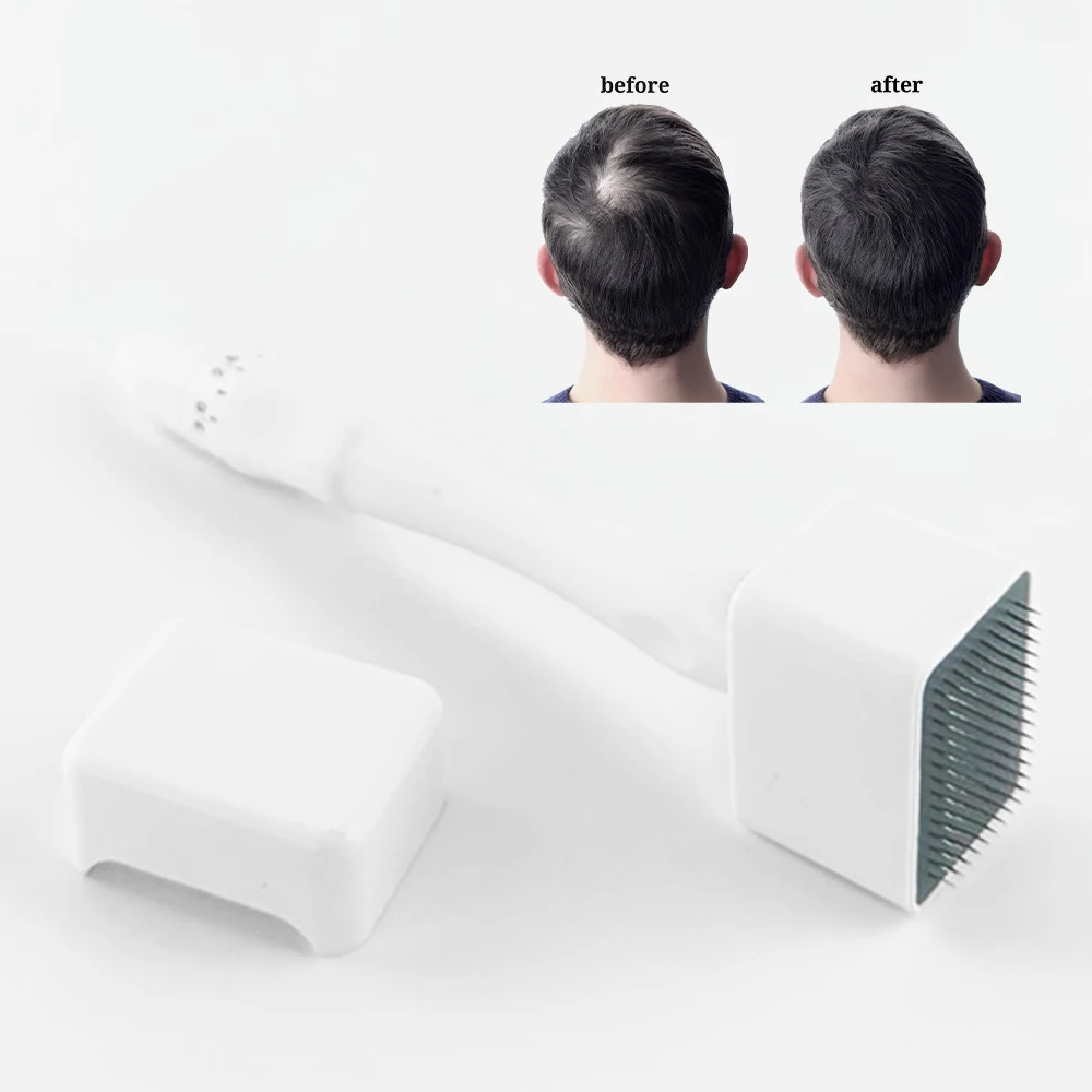 Derma Stamp Microneedling Face Roller Massager Adjustable Titanium Needle Length Skincare Beard Growth Scalp Hair 100/140A