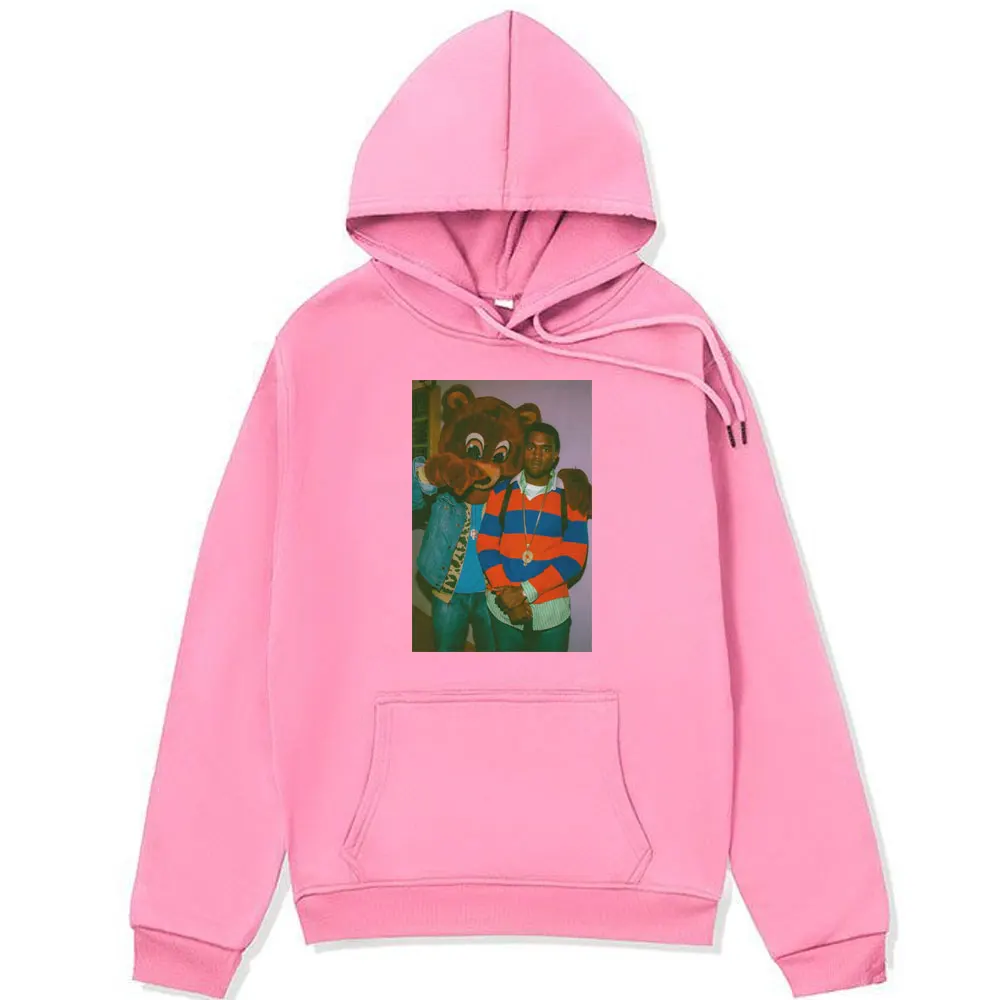 Rapper Kanye West Album Poster Graphic Hoodie Hip Hop Hooded Sweatshirts Fall/winter Oversized Loose Pullovers Men Women's Tops