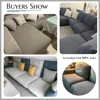 Jacquard Thick Sofa Cover Elastic Polar Fleece Couch Covers for Sofas Living Room Spandex Seat Covers L-shaped Solid Colors Home 4