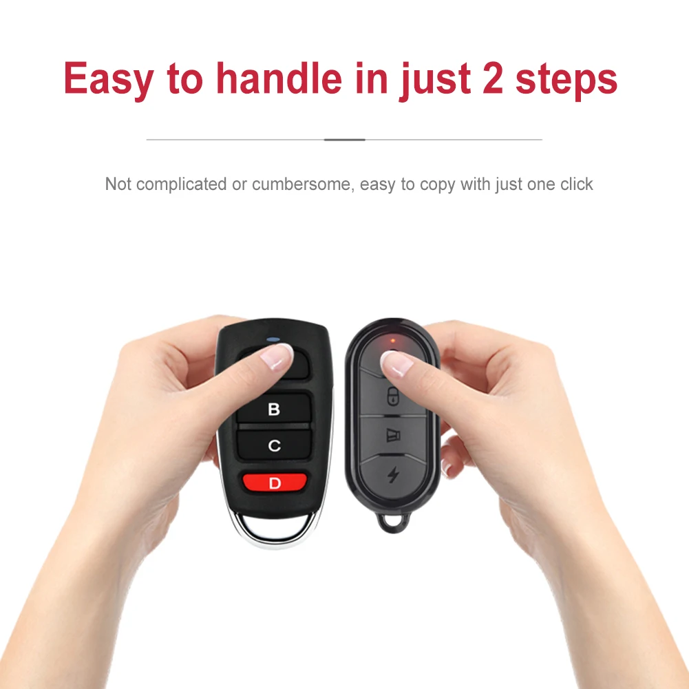 315 MHz/433 MHz Clone Remote Control Universal Garage Door Gate Key 4 Buttons Replacement Key Fob Home Security for Vehicle Car