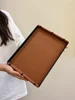 Light Luxury Rectangle Leather Storage Coffee Tray, Handmade Knot Aromatherapy Tray, Home Decoration, Living Room Table Decor