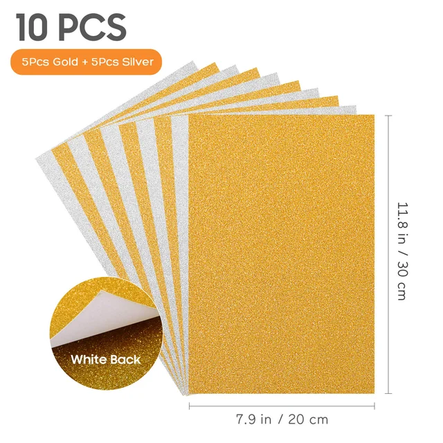 Colored Glitter Paper Sheets 6