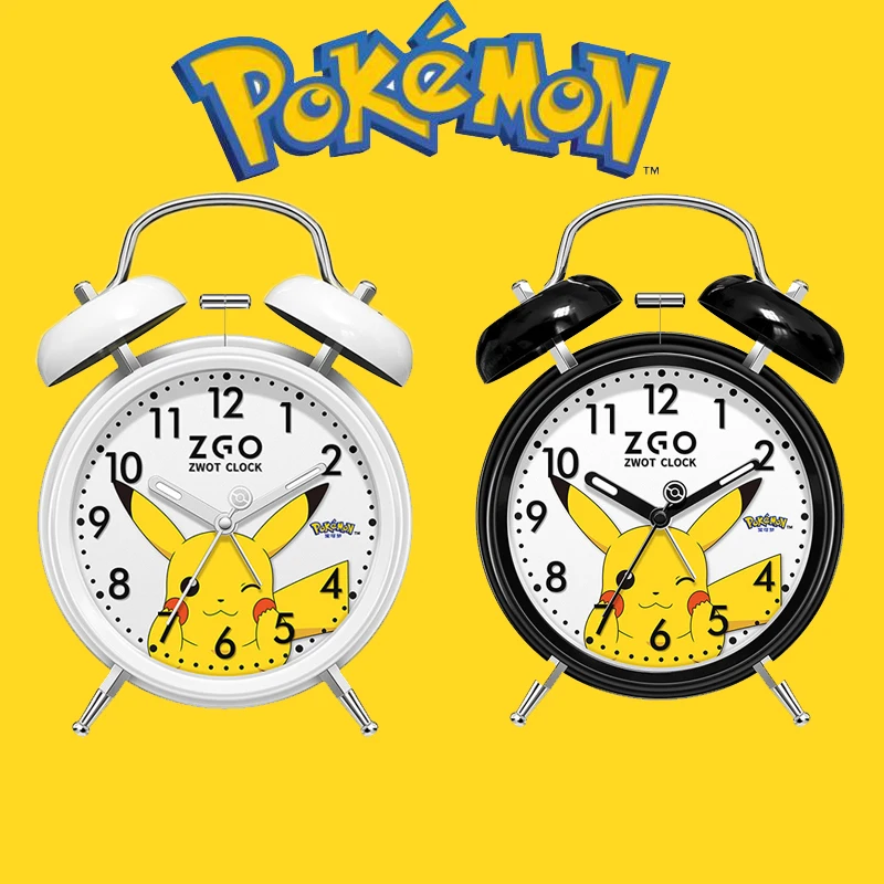 

Pokemon Go Alarm Clock Night Light Alarm Clock Flash Light Kawaii Pikachu Model Toy Silent Student Cartoon Bedroom Bedside Clock