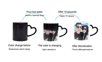 Tasse à couleur changeante en céramique noire, tasse magique à couleur changeante, personnalisez votre photo sur une tasse à thé, une tasse à café, un meilleur cadeau pour un ami 5