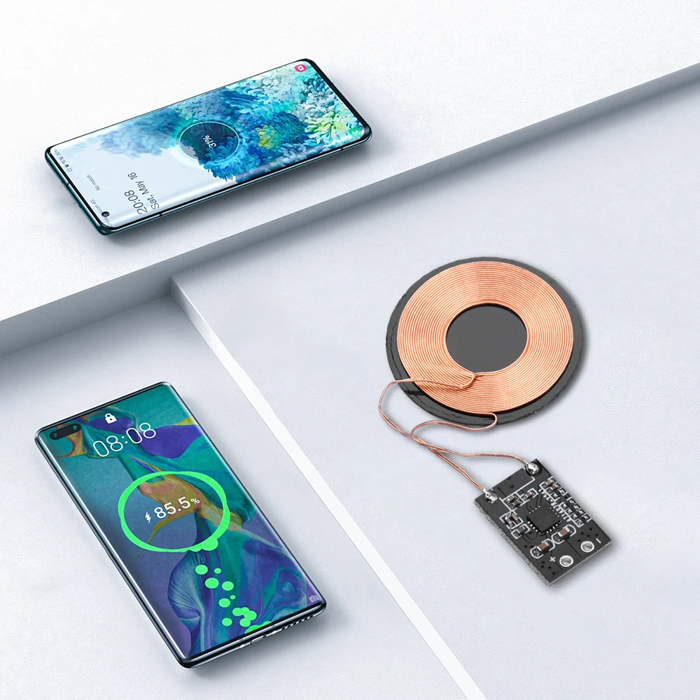 Modulo ricevitore caricabatterie wireless per telefono cellulare Apple Android Modulo di ricarica wireless Accessori caricabatterie Scheda PCBA 5V 3W/5W - Image 3