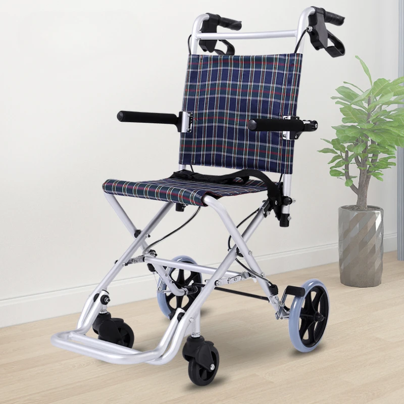 Mini Shopping Cart for Elderly Handcart Climb Walking Stick Airplane Wheelchair Wheels, Foldable Lightweight Walkers for Elderly