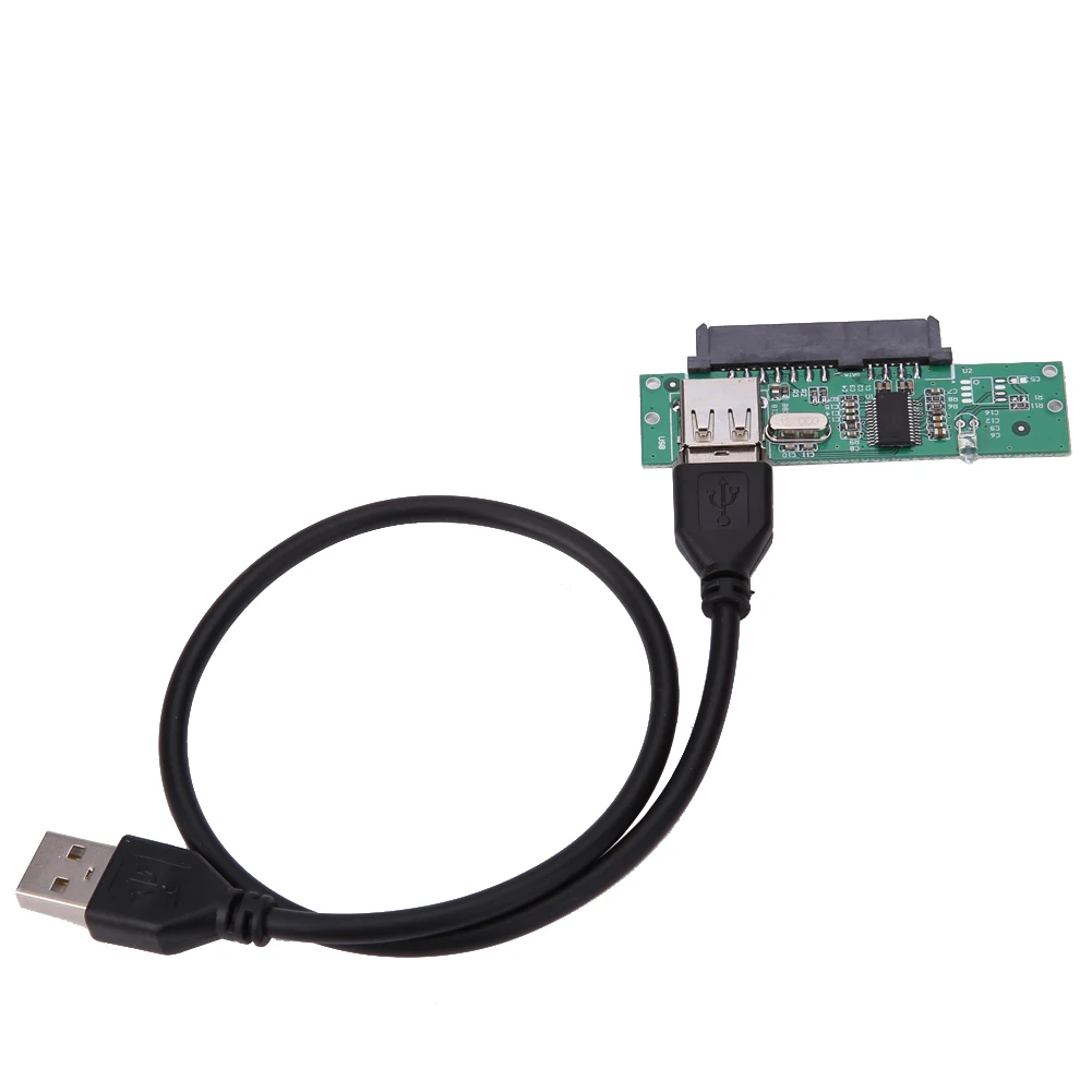 High Speed 2.5 inch USB 2.0 TO SATA 7 + 15 Pin Hard Disk Adapter Converter USB 2.0 Data Transmission for Laptop PC Computer