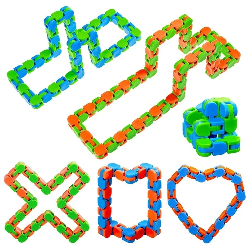 Wacky Track Fidget Snap And Click Sensory Autism Toy Kids Anxiety Stress Reliever Party Gifts Juguetes Antiestres Ansiedad