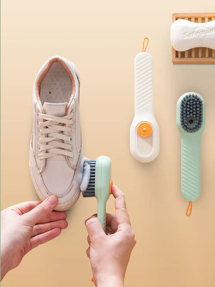 

Многофункциональная для обуви щетки с дозатором для мыла, щетка с мягкой щетиной для жидкости, щетка для чистки одежды, обуви, бытовая щетка для стирки