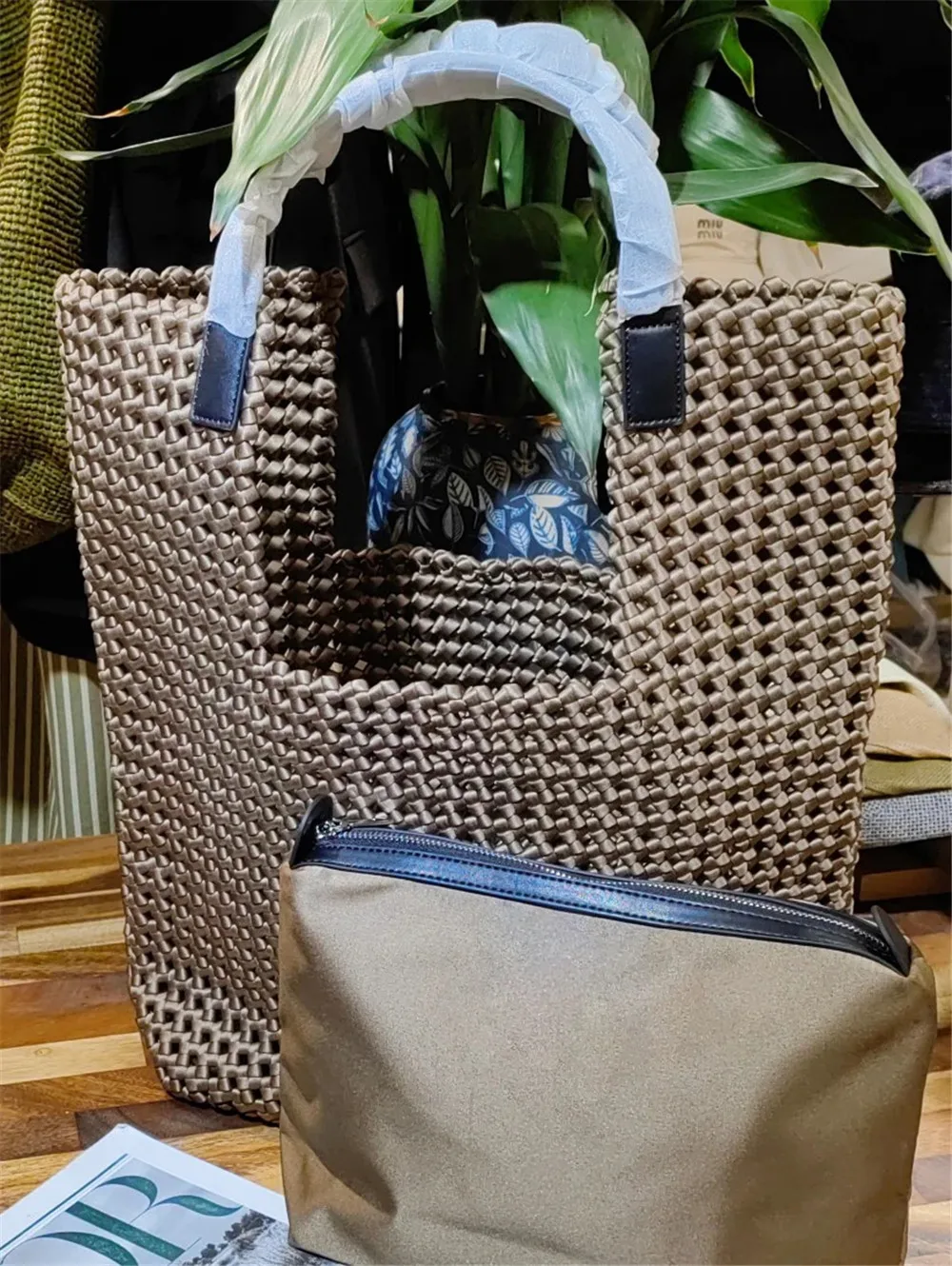 High Quality Women Woven Tote Bags Bag Large Capacity Bucket Bag Handbags Underarm Bags