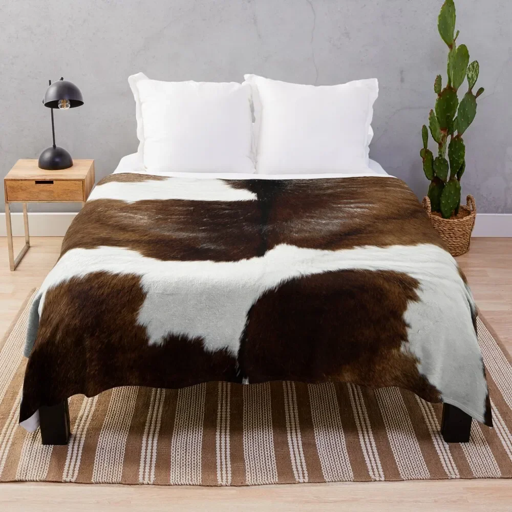 

Luxury cowhide, animal skin fur print Throw Blanket Comforter for sofa Summer Beddings Blankets