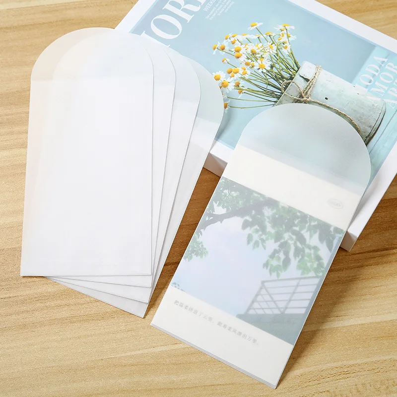 50pcs/lot Translucent Mini Envelopes Jewelry Storage Bag for Card Earring Necklace Bracelet Gift Packaging