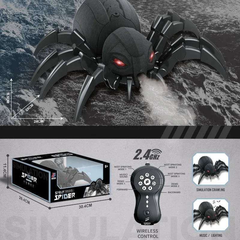Interest Cultivation Wireless Remote Control spray Bee Spider Toy Dragonfly Octopus Insect Children's Toy Gift Plastic Material 2
