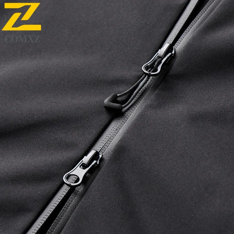 COMXZ Mens Jacket Casual Hooded Hiking Travel Lightweight Motorcycle Coat 2025 Fashion Daily Style Comfortable Autumn Coat