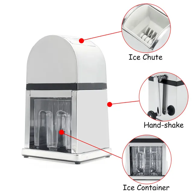 Portable Shaved Ice Machine Ice Block Breaking Machine Kitchen Bar Ice Blenders Tools Home Manual Ice Crushers Shaver Chopper 3