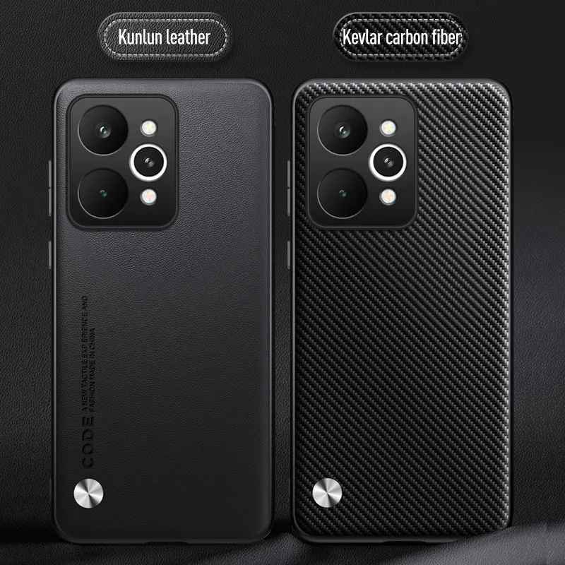 Carbon Fiber PU Leather Anti-Shock Hard Cover Case