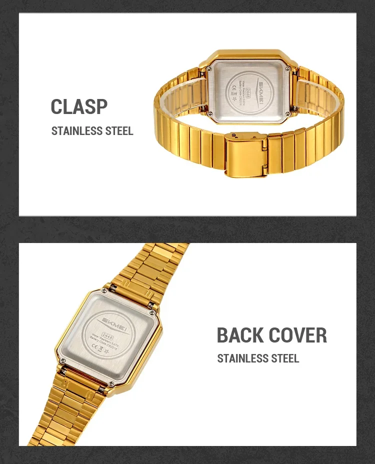 Orologio da polso cronografo impermeabile per studenti, semplice, da uomo, retrò, di lusso, digitale, elettronico, per donne_voghion.com