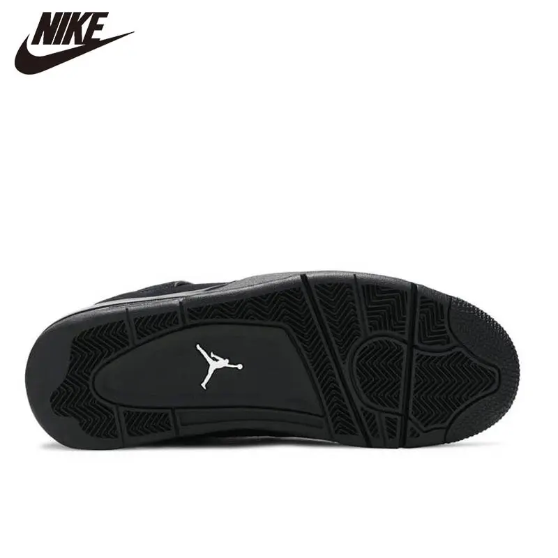 Original Nike Air Jordan 4 Retro AJ4 Men Basketball Shoes BRED BORDEAUX FIRE RED WHITE CEMENT Denim RED METALLIC Sports Shoes
