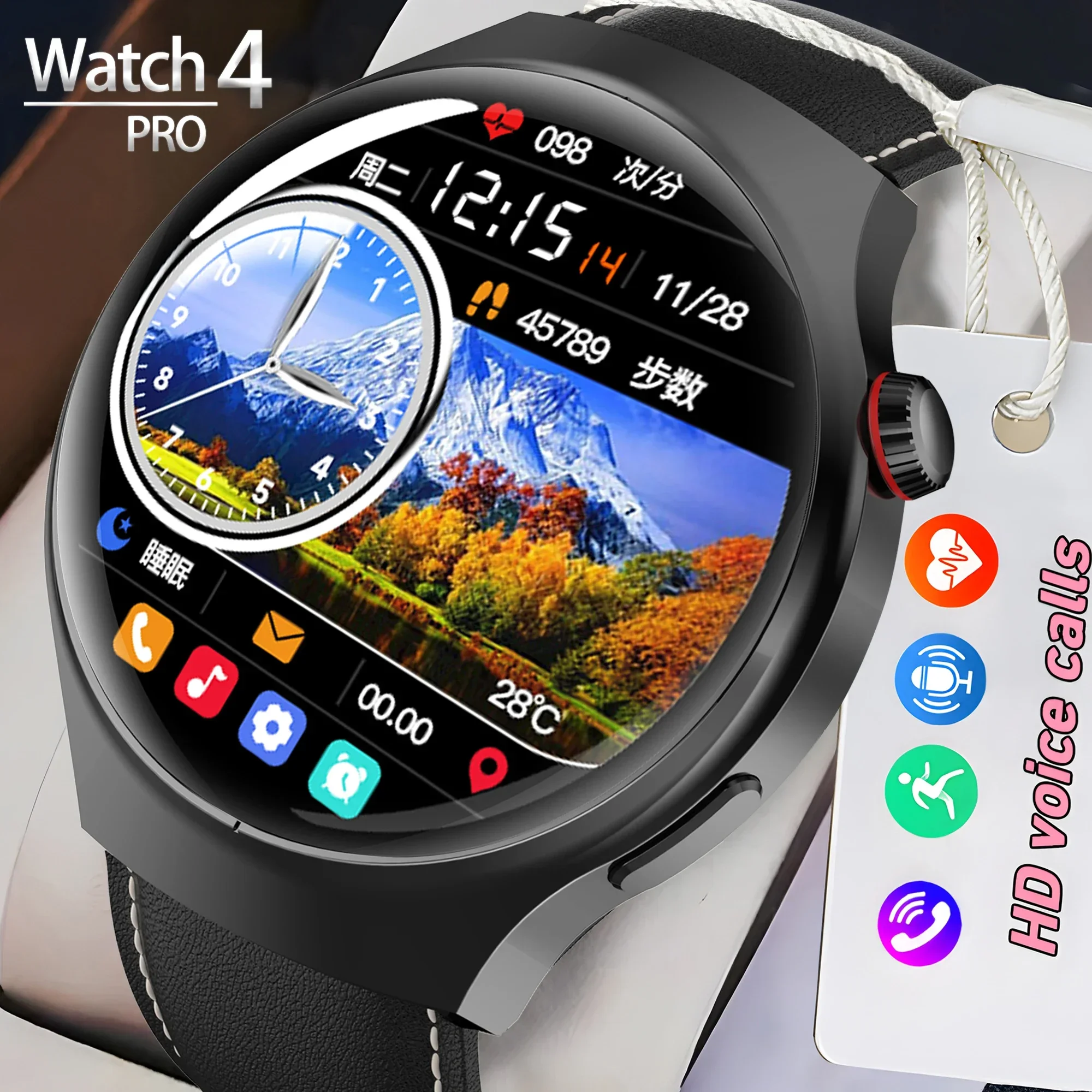 

Умные часы для Huawei GT4 PRO, мужские часы 4 Pro с AMOLED HD экраном, спортивные Смарт-часы для фитнеса, Bluetooth, звонков, пульсометра, новинка 2024