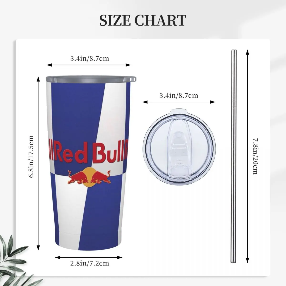 Stainless Steel Tumbler RB Bull Thermal Mug With Straws and Lid Battle Blue Cold and Hot Car Mugs Travel Graphic Water Bottle Water Cup Tumbler Cup Beer Stainless Steel Cup