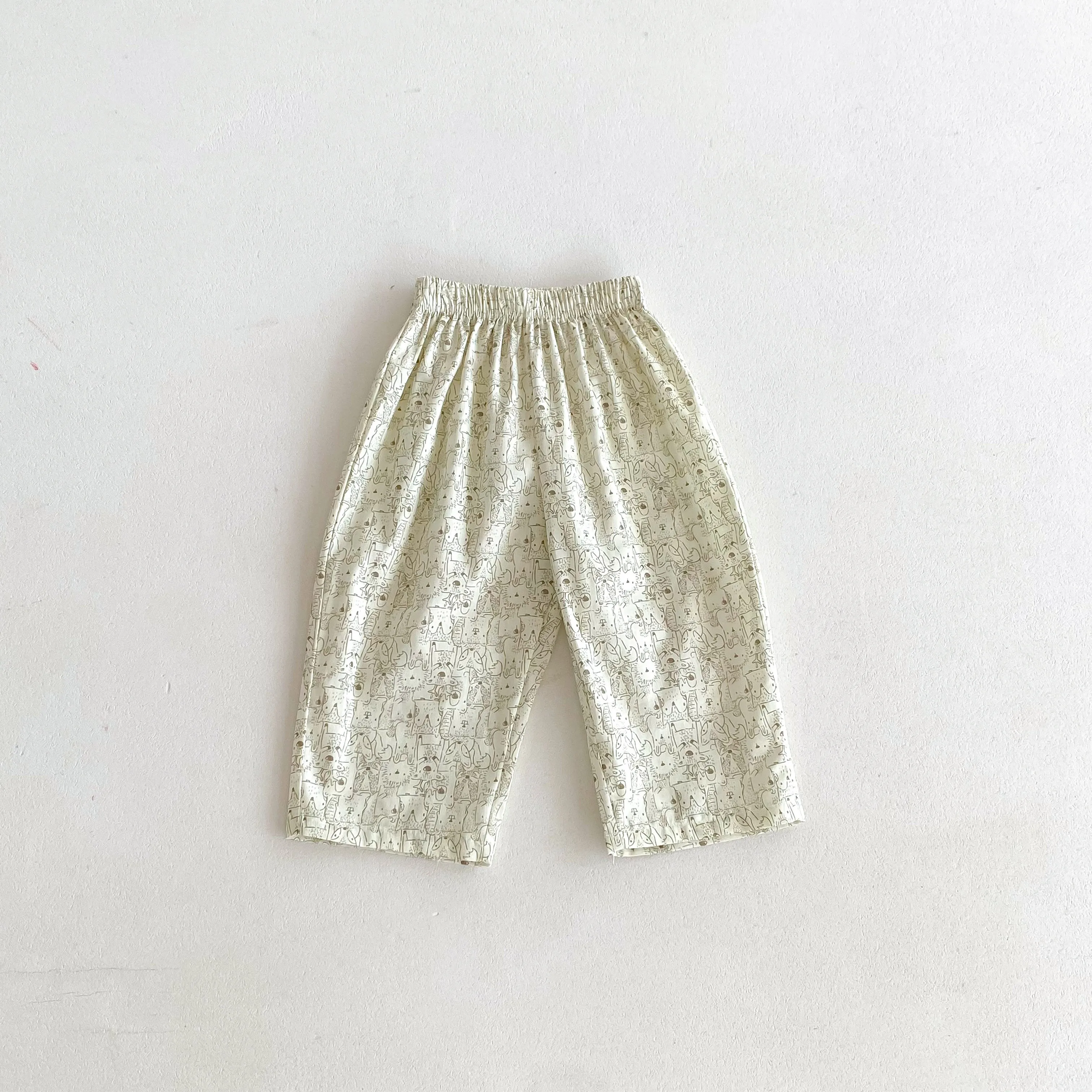 2024 New Children Trousers Plaid Printed Cartoon Fashion Baby Girls Boys Loose Casual Harem Pants Kids Pants Summer Clothes 6
