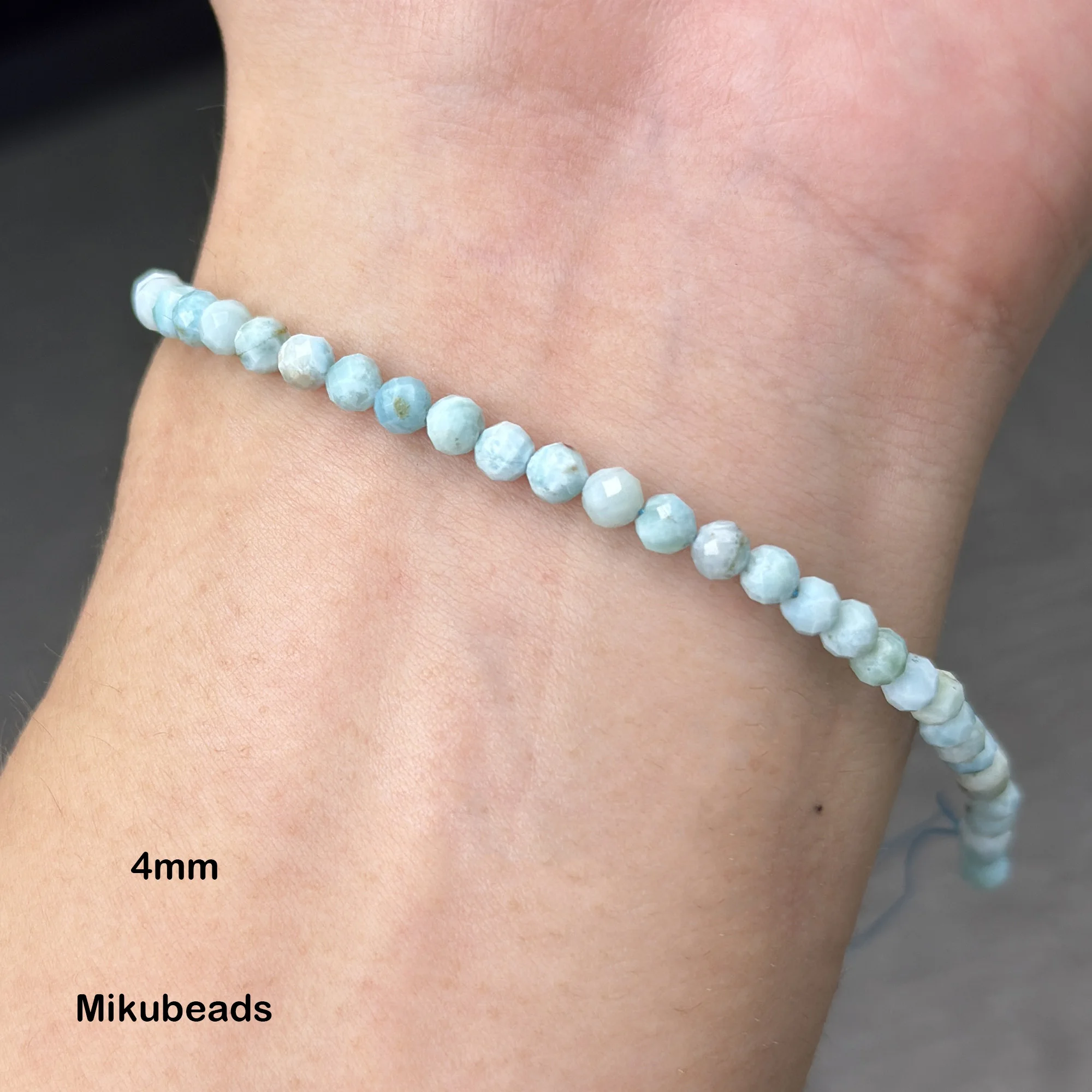 Perline Rotonde Naturali Di Larimar, Perline Rotonde Lisce E Semplici, Perline Sciolte Per La Creazione Di Gioielli, Perline Forate Per La Creazione Di Collane, Fornitore - Italia - Foto 5