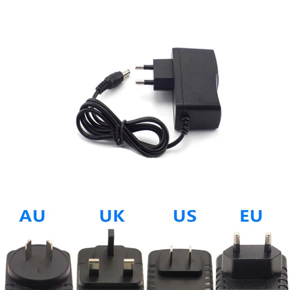 Universal Multi-Voltage Power Adapter with Interchangeable Plugs