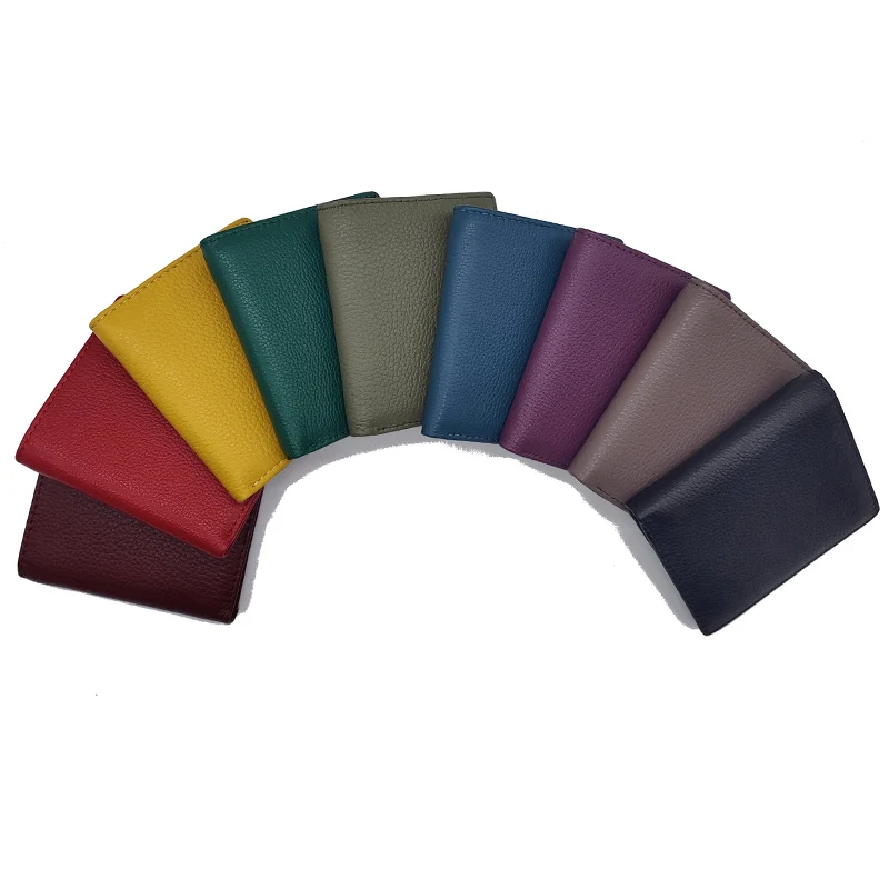 9 Colors Women Purses Mens Unisex Classic Simple Slim Bil Fold Short Wallet Solid ID Card Holders Small Compact Wallet Purse