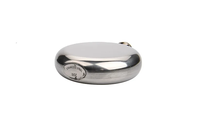 Description Picture 6 of itemStainless Steel Hip Flask Mini Round Alcohol Liquor Bottle High Quality Whiskey Flagon Mirror Polished Portable Pocket Flask 5OZ