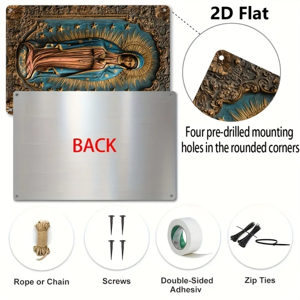 Vintage Guadalupe Metal Sign 5