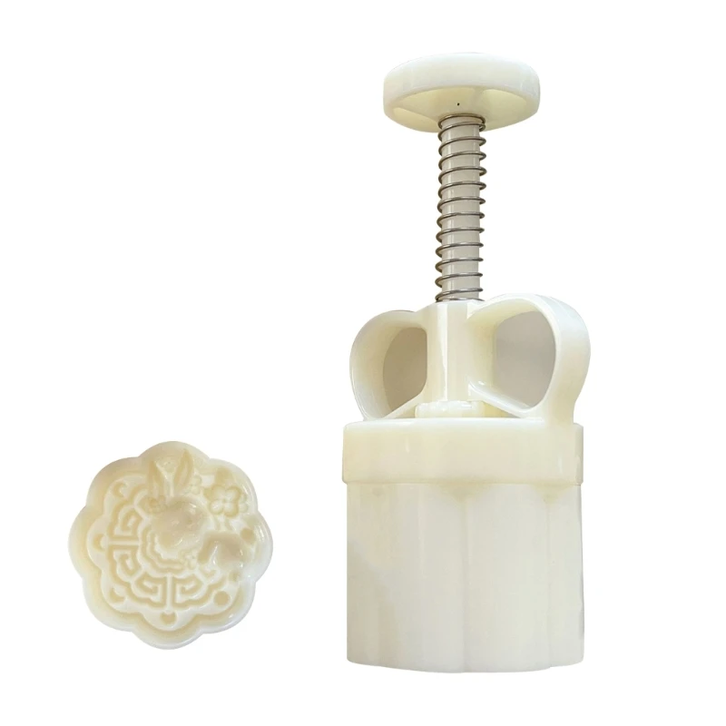 

E5BB 3D Rabbit Mooncake Press Mold Cookie Stamps Chinese MidAutumn Moon Cake Makers Decoration Tool for DIY Cookie