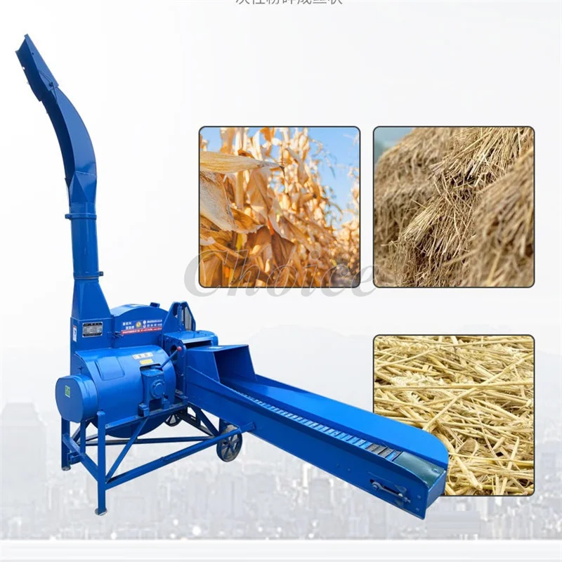 Multipurpose Fresh Dry Chaff Cutter Machine Animal Grass Feed Processing Silage Machine Hay Crusher Animal Feed Machine hand push multi function 2t 4t wheel land reclamation garden orchard grass trimmer scissor cutter animal feed lawn mower