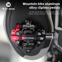 WEST BIKING – pédales de vélo vtt, roulements scellés, pédales de verrouillage pour vélo de montagne Shimano SPD, avec crampons, pièces de vélo 6