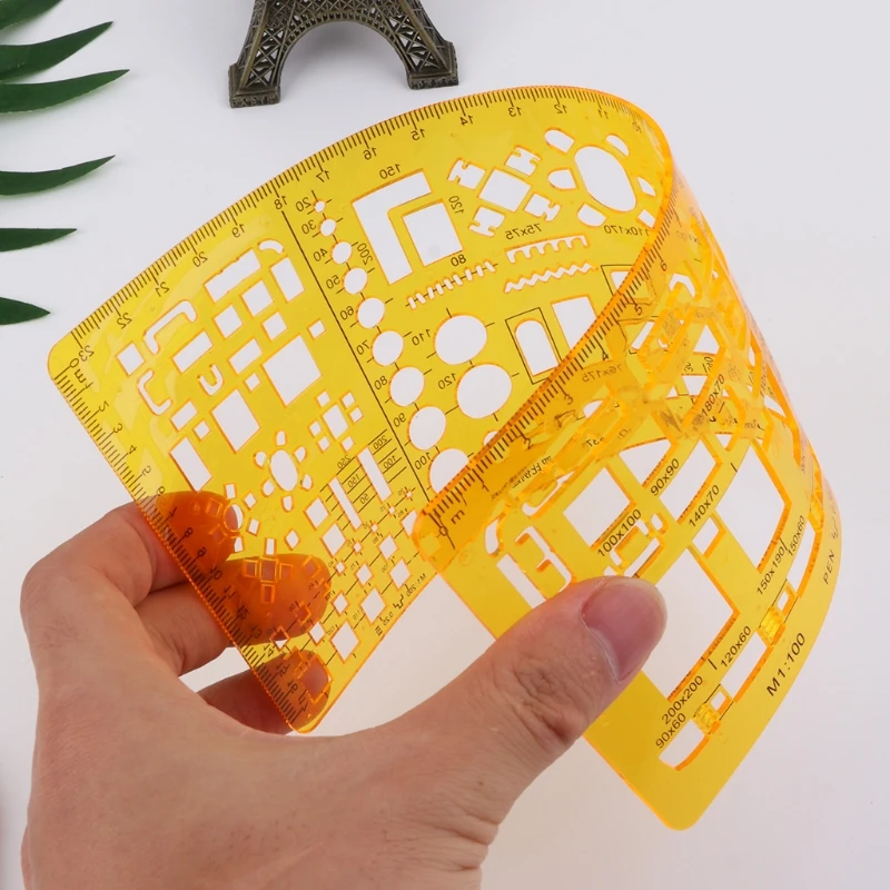 K Resin Circles Squares Triangle Geometric Template Ruler Stencil Measuring Tool W8ED