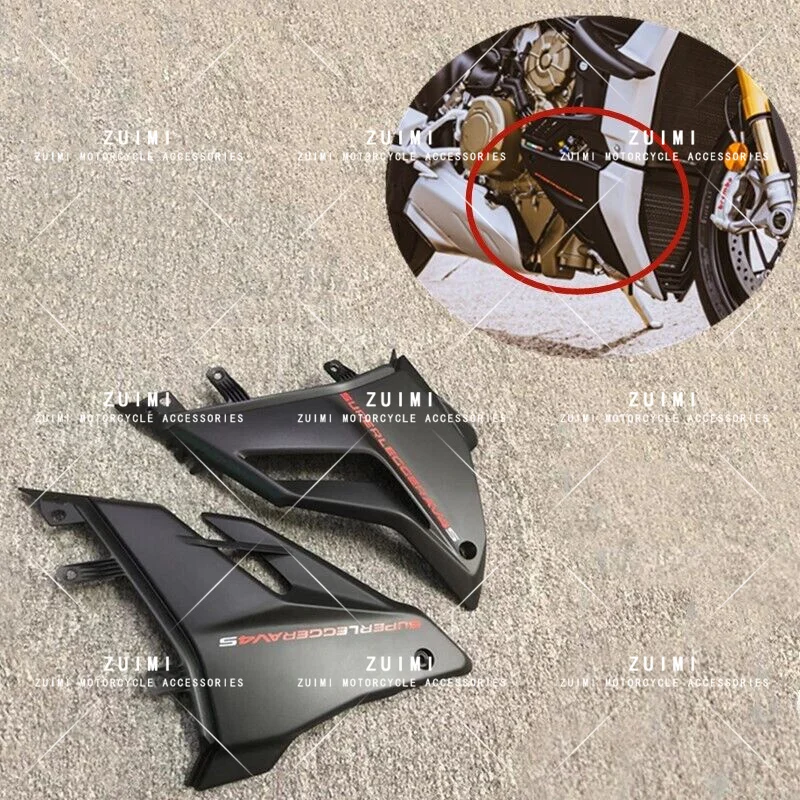 

Lower Bottom Oil Belly Pan Cover Fairing Cowl For DUCATI Streetfighter V4 2018 2019 2021 2022 2023 Pot Belly Exhaust Side Guard