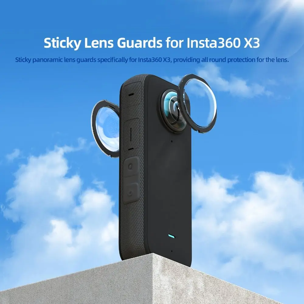 

Клейкая защита для объектива Insta360 X3 с двумя объективами 360 мод для Insta 360 X3 защитные аксессуары Новинка