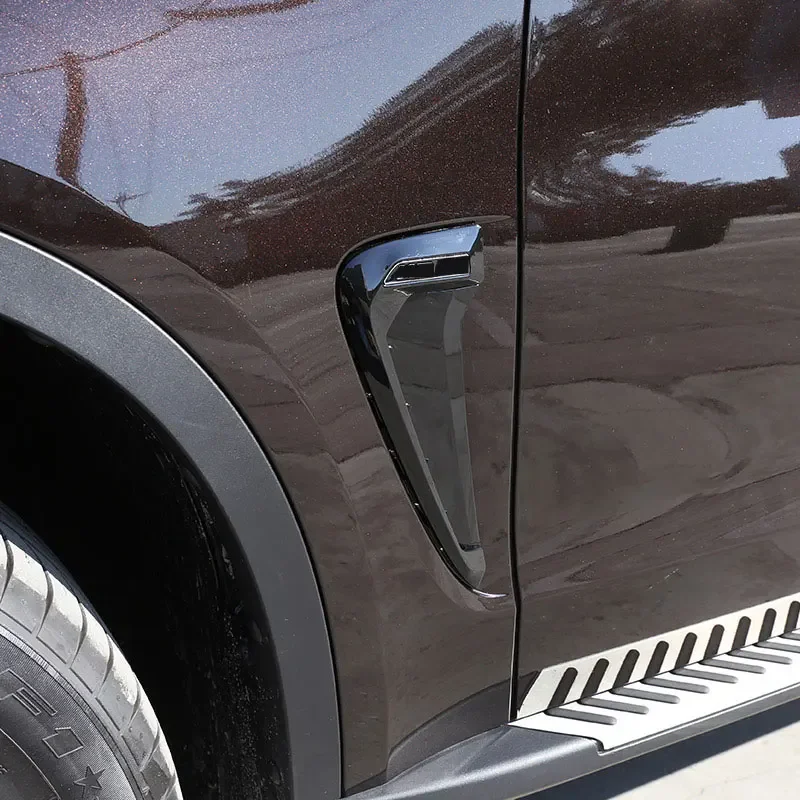 For BMW X5 F15 X5M F85 2014-ABS Black/Silver/Carbon Fiber car shark gill side fender vent sticker Auto Accessories car styling stickers car rear window sticker