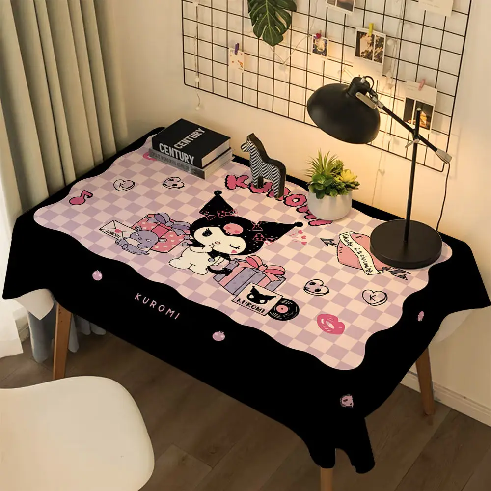 Cute Sanrio Hello Kitty Table Cloth Anime Cinnamoroll Table Decoration Cloth Kuromi Melody Christmas Arrangement Tablecloth Gift