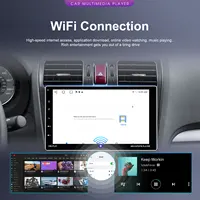 Autoradio Camecho 1 Din 2+64G Écran rotatif 9'' CarPlay sans fil Android Auto GPS Stéréo Bluetooth Wifi Lecteur multimédia 3