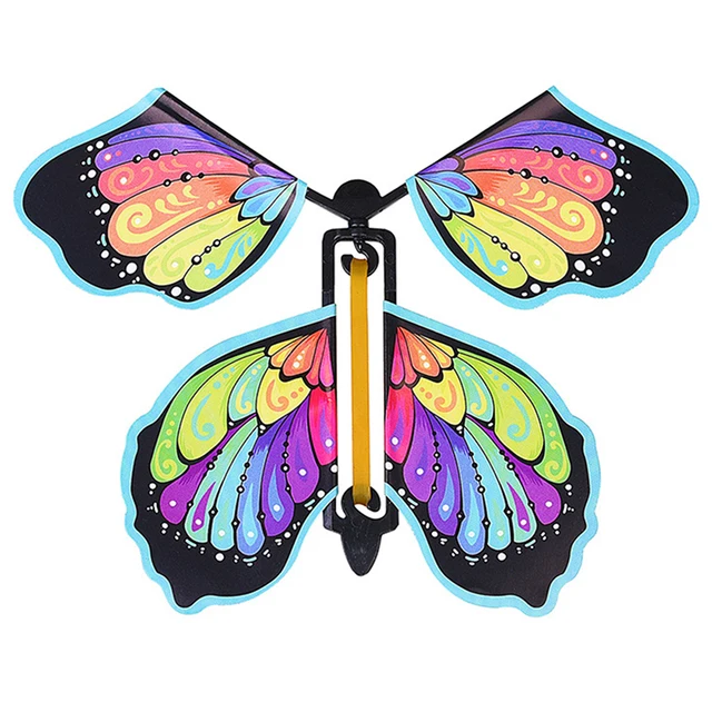 10 db Repül A Könyv Tündér Gumi Zenekarában, Powered Wind Up Butterfly Játék Party Nagy Meglepetés Ajándék Varázslatos Trükkök Vicces Vicc Játékok - Image 6