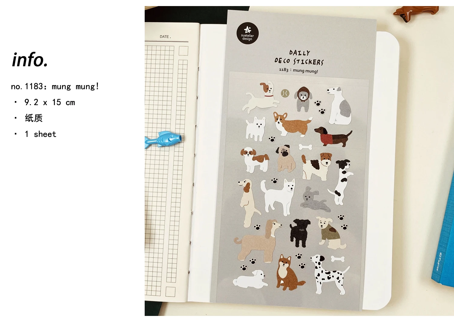 Koreanische Suatelier-Kollektion, niedliches Haustier, Welpe, Katzen, Zuhause, tägliche Aufkleber, DIY, Scrapbooking, Reise, Tagebuch, Schreibwaren, Aufkleber, Zubehör – Detail 11